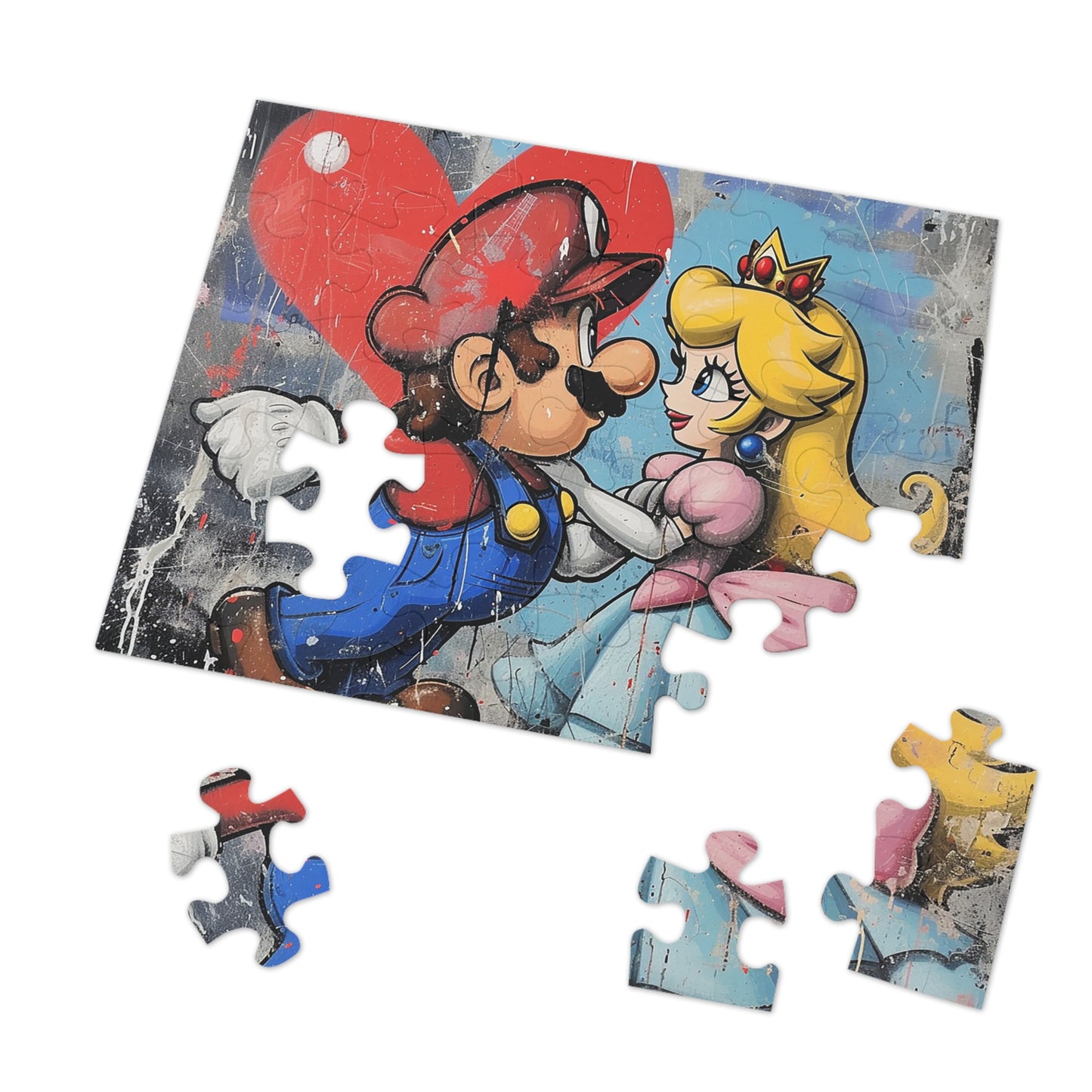 Mario and Princess Love Jigsaw Puzzle (30, 110, 252, 500,1000-Piece)