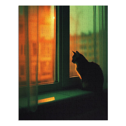 City Cat at Sunset Jigsaw Puzzle (30, 110, 252, 500,1000-Piece)