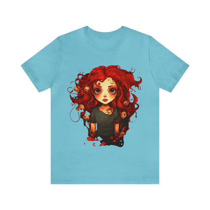 Creepy Doll Halloween Unisex Jersey Short Sleeve Tee