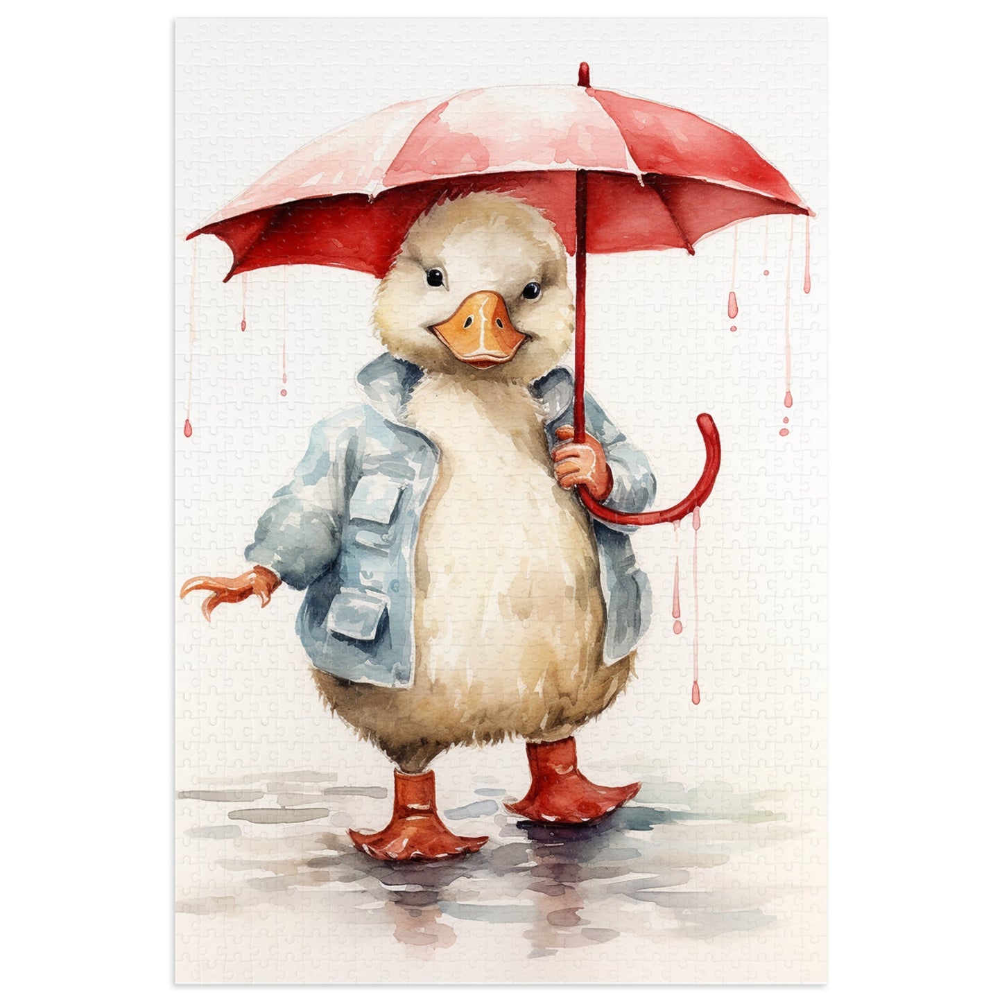 Little Duck in the Rain Jigsaw Puzzle (30, 110, 252, 500,1000-Piece)