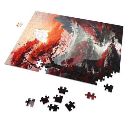 Mountain Stream at Sunset Jigsaw Puzzle (30, 110, 252, 500,1000-Piece)