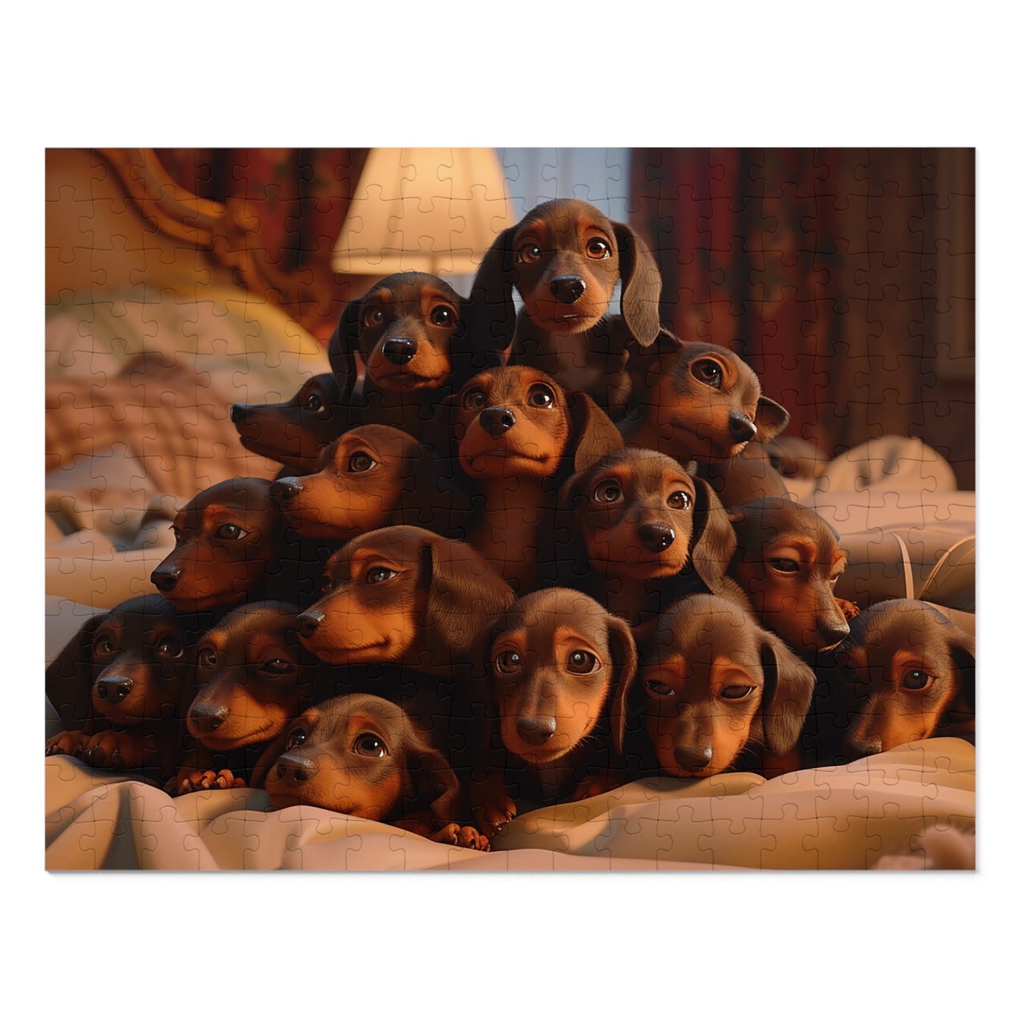 Pile o Puppies!  Jigsaw Puzzle (30, 110, 252, 500,1000-Piece)