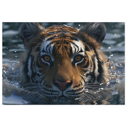 Swimming Tiger  Jigsaw Puzzle (30, 110, 252, 500,1000-Piece)