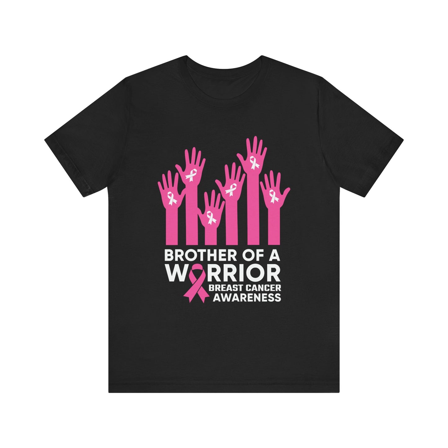 Brother of a Warrior Breast Cancer Awareness Jersey Short Sleeve Tee