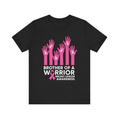 Brother of a Warrior Breast Cancer Awareness Jersey Short Sleeve Tee