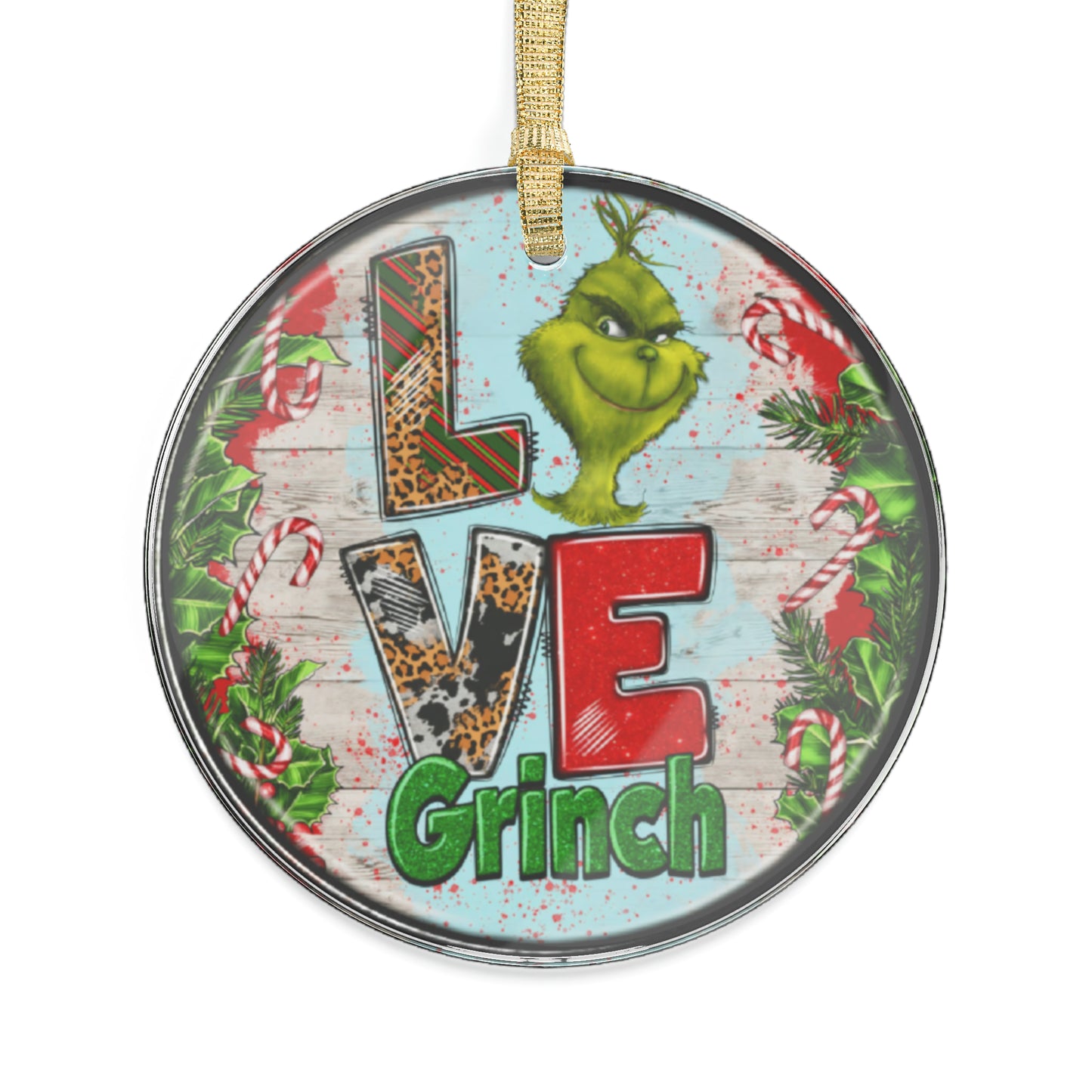 Grinch LOVE  Acrylic Ornaments