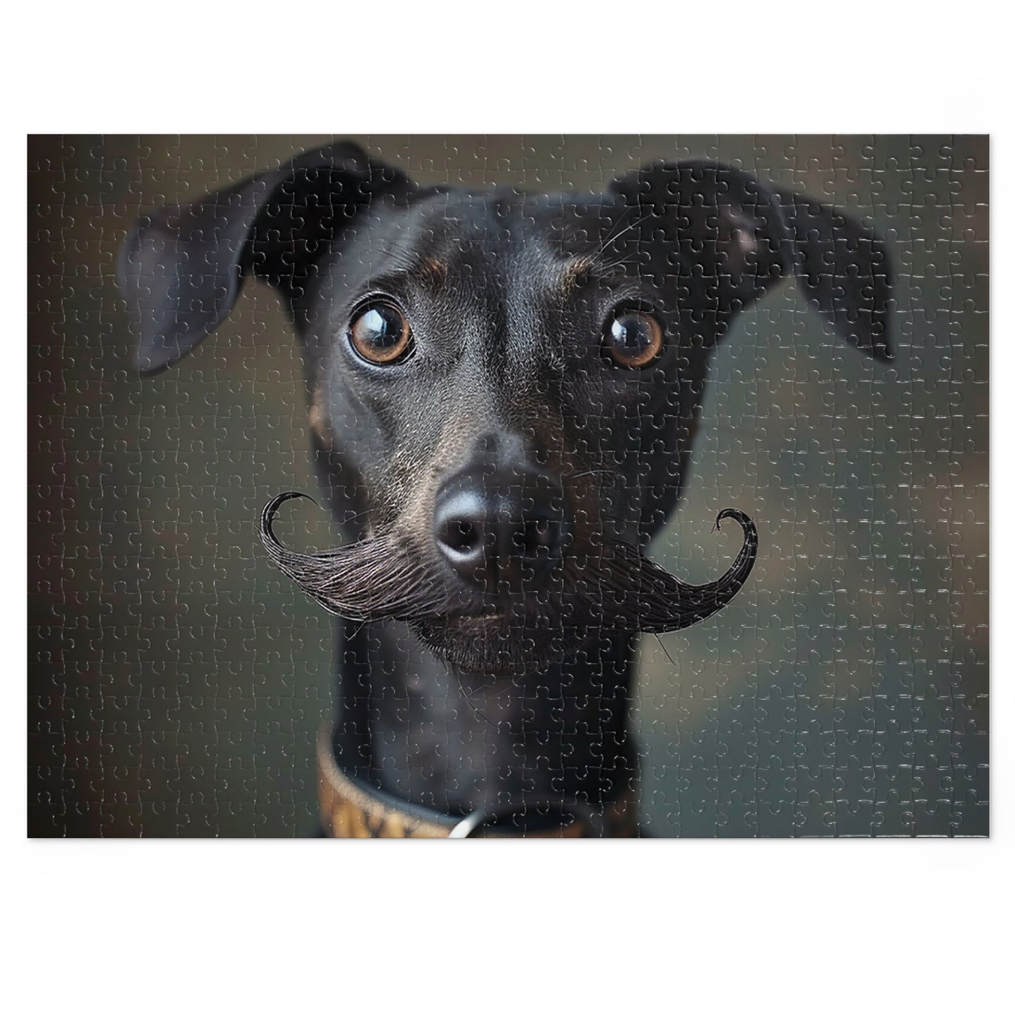 The Handlebar Moustache Dog Jigsaw Puzzle (30, 110, 252, 500,1000-Piece)