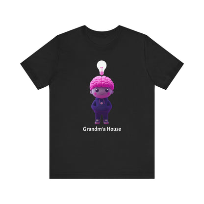 Grandma's House Brain with Light Bulb Design - Unisex Jersey Tee