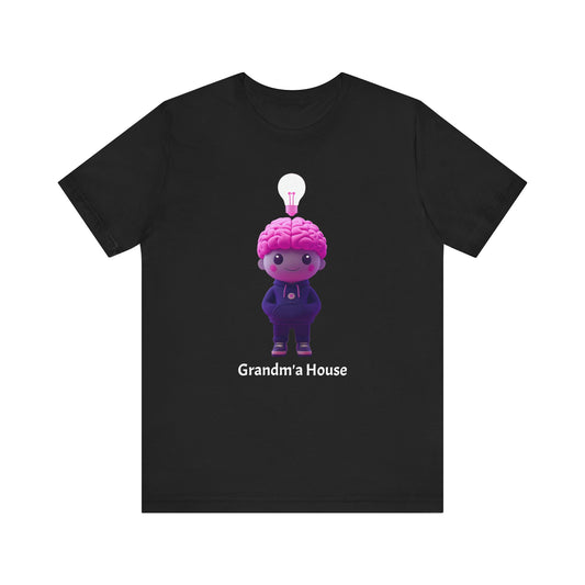 Grandma's House Brain with Light Bulb Design - Unisex Jersey Tee