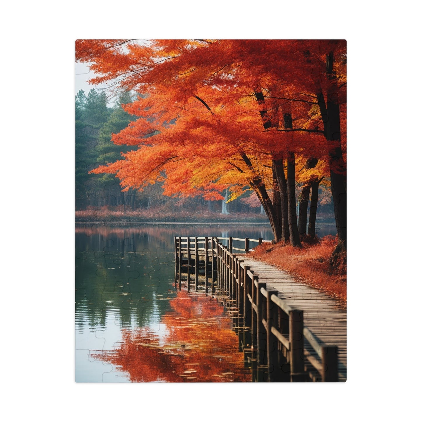 The Lake in the Fall Jigsaw Puzzle (30, 110, 252, 500,1000-Piece)