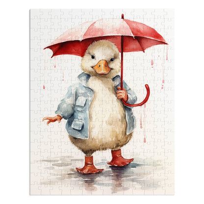 Little Duck in the Rain Jigsaw Puzzle (30, 110, 252, 500,1000-Piece)