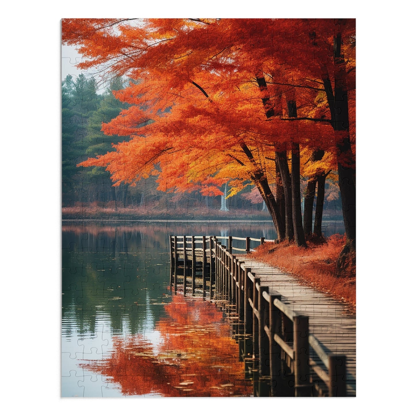 The Lake in the Fall Jigsaw Puzzle (30, 110, 252, 500,1000-Piece)