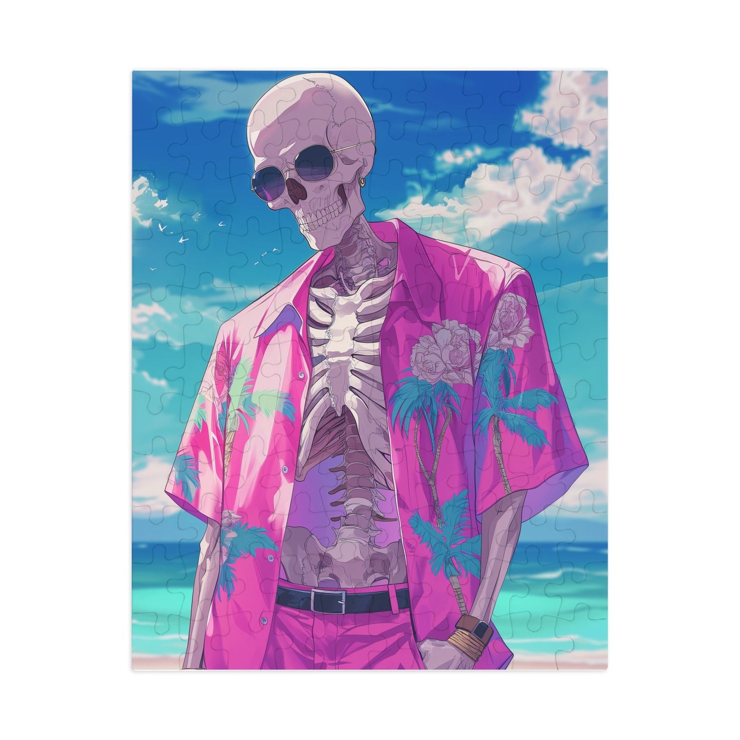 Vacation Skeleton Jigsaw Puzzle (30, 110, 252, 500,1000-Piece)