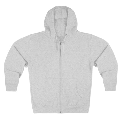 Scary Skull Back Printed Premium Full Zip Hoodie