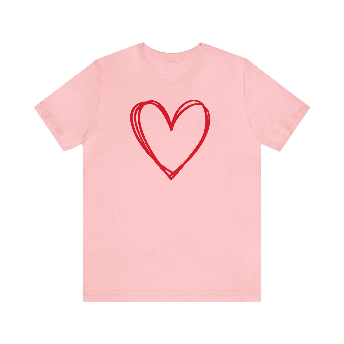 Hand-drawn Heart  Unisex Jersey Short Sleeve Tee