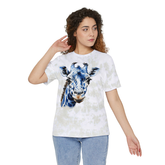 Blue Giraffe  Unisex FWD Fashion Tie-Dyed T-Shirt