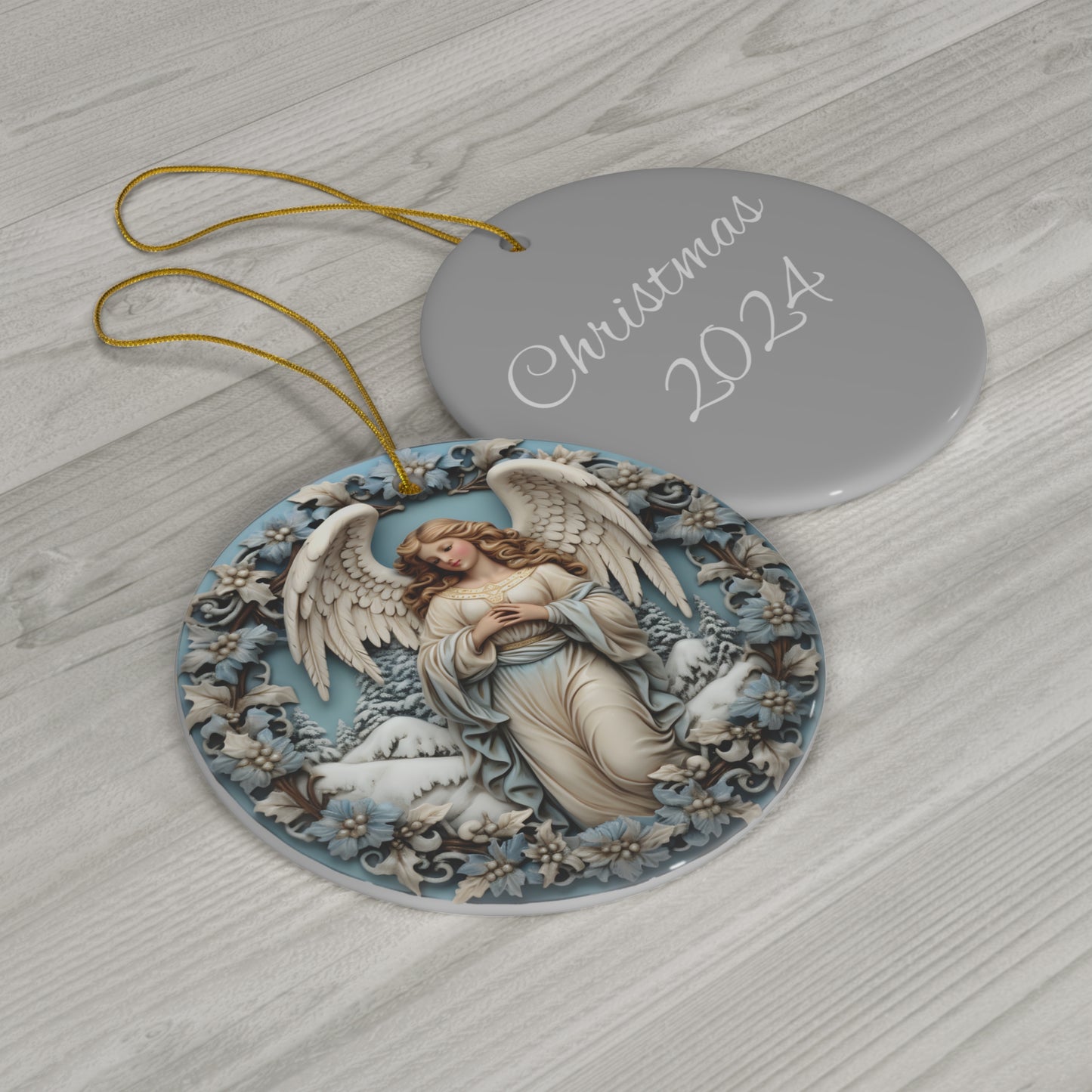 2024 Christmas Angel Ceramic Ornament