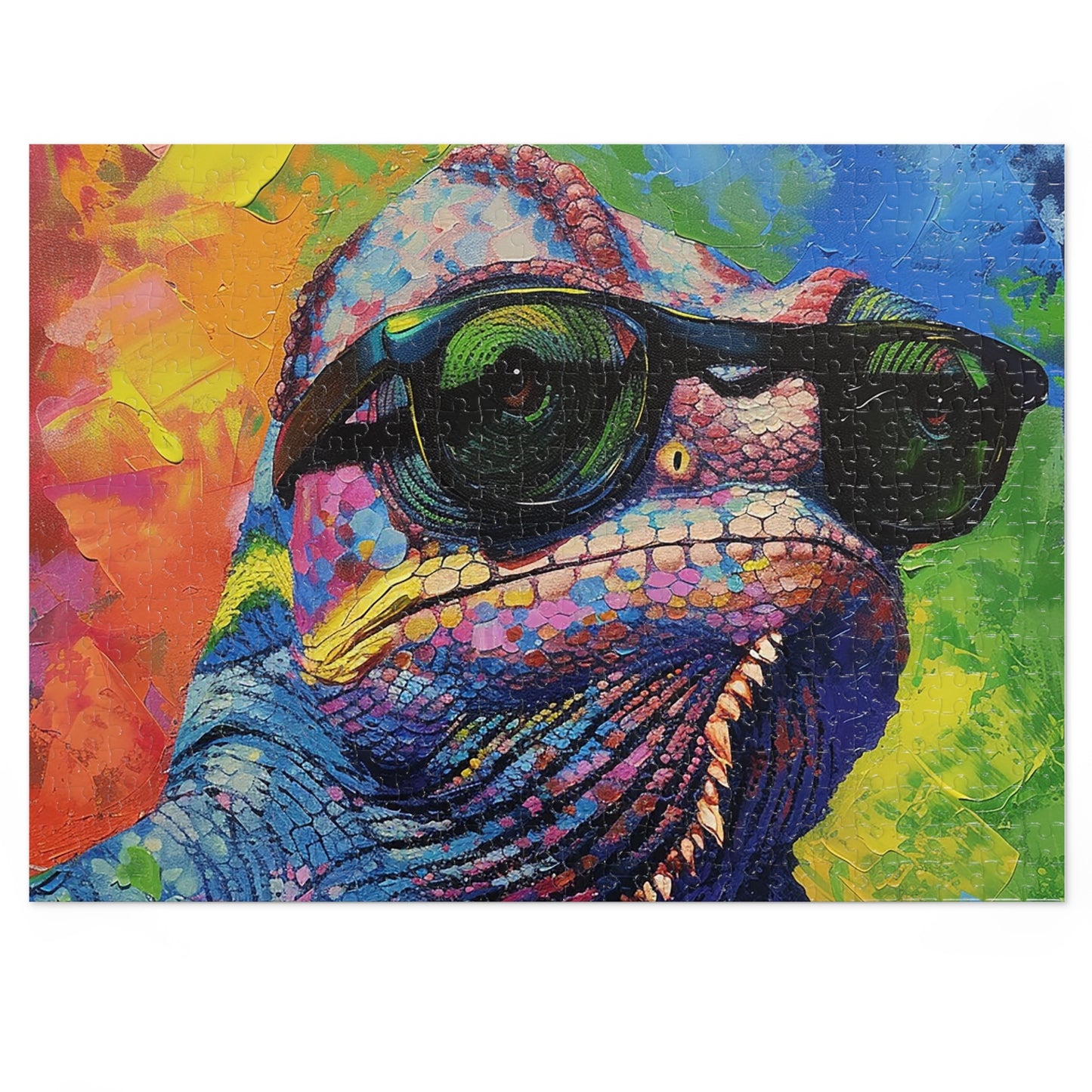 Cool Colorful Chameleon Jigsaw Puzzle (30, 110, 252, 500,1000-Piece)