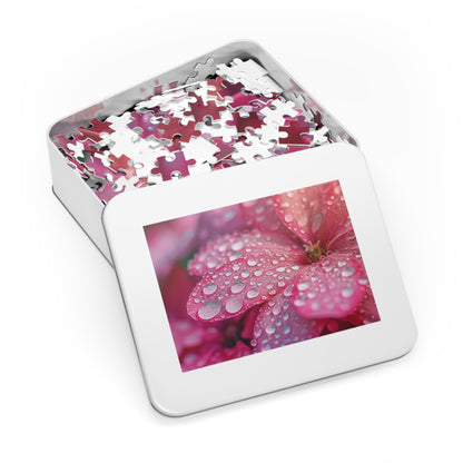 Pretty and Pinky Petals After a Spring Rain Jigsaw Puzzle (30, 110, 252, 500,1000-Piece)