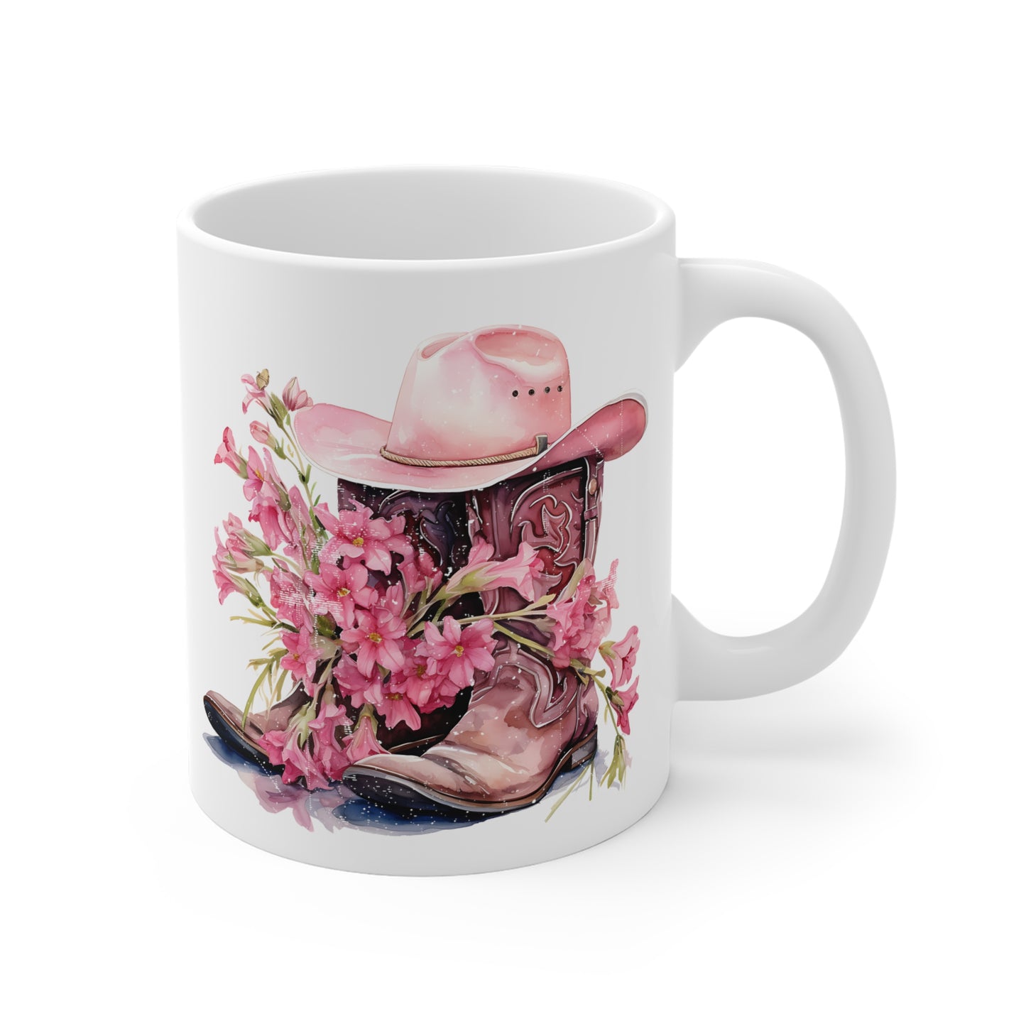 Cowgirl Breast Cancer Awareness Motivational Ceramic Mugs (11oz\15oz\20oz)