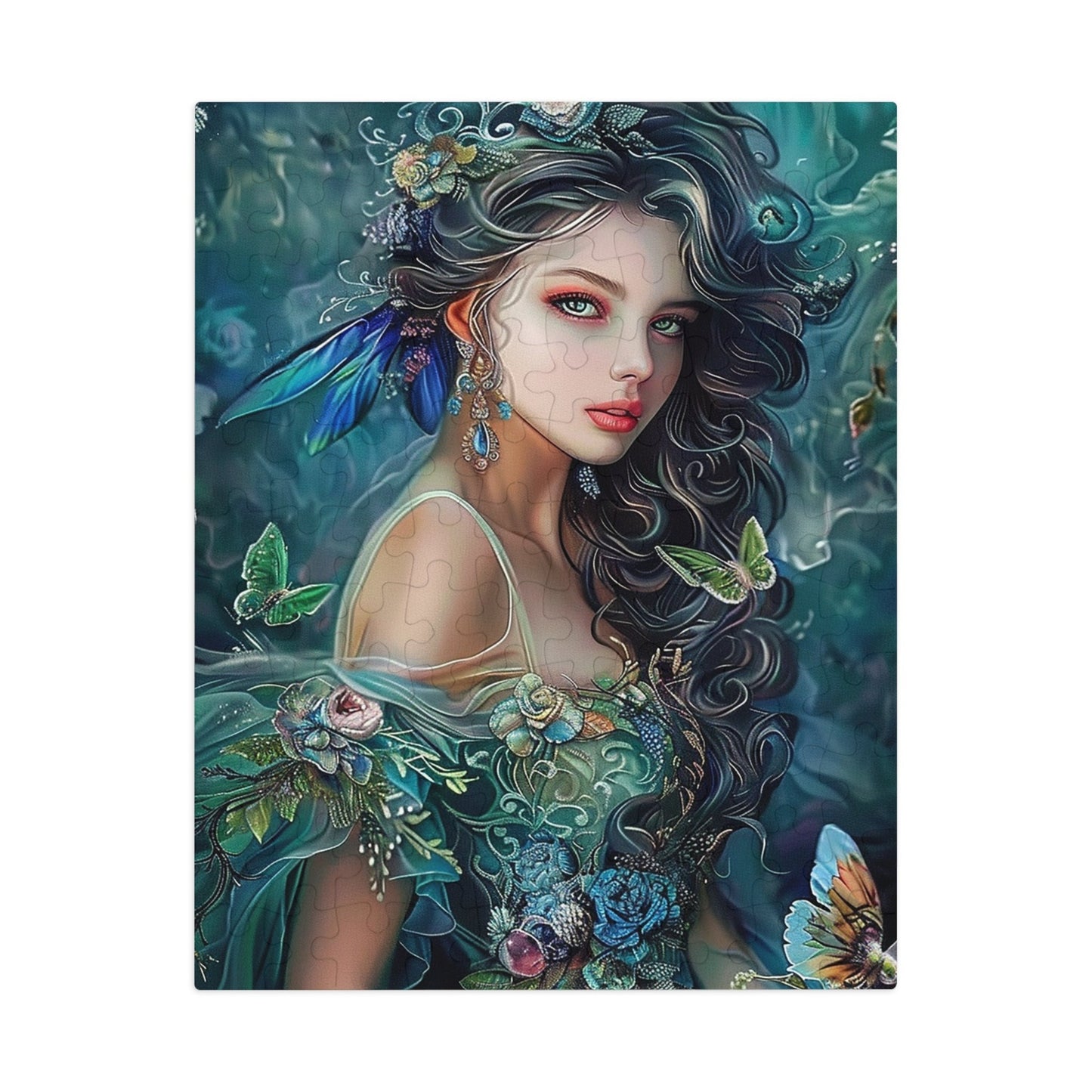 The Blue Butterfly Fairy Jigsaw Puzzle (30, 110, 252, 500,1000-Piece)