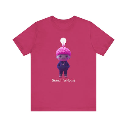 Grandma's House Brain with Light Bulb Design - Unisex Jersey Tee