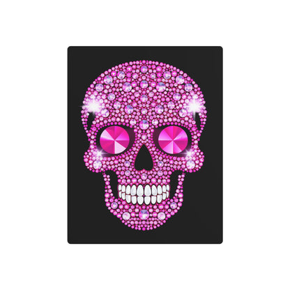 Pink Skull Metal Art Sign