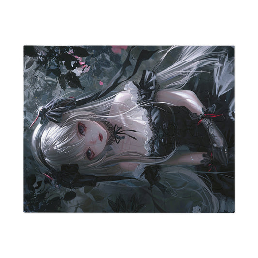 Anime Girl in Mourning  Jigsaw Puzzle (30, 110, 252, 500,1000-Piece)