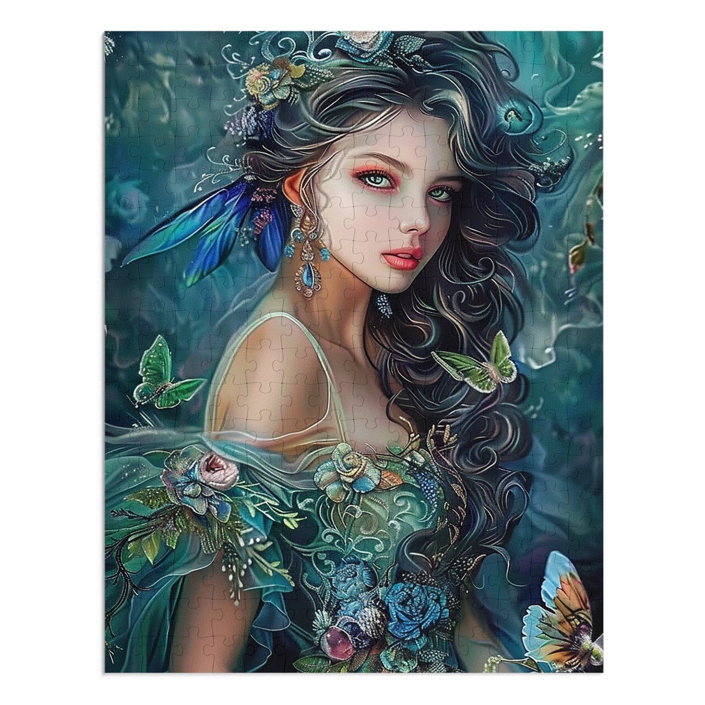 The Blue Butterfly Fairy Jigsaw Puzzle (30, 110, 252, 500,1000-Piece)