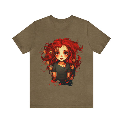 Creepy Doll Halloween Unisex Jersey Short Sleeve Tee