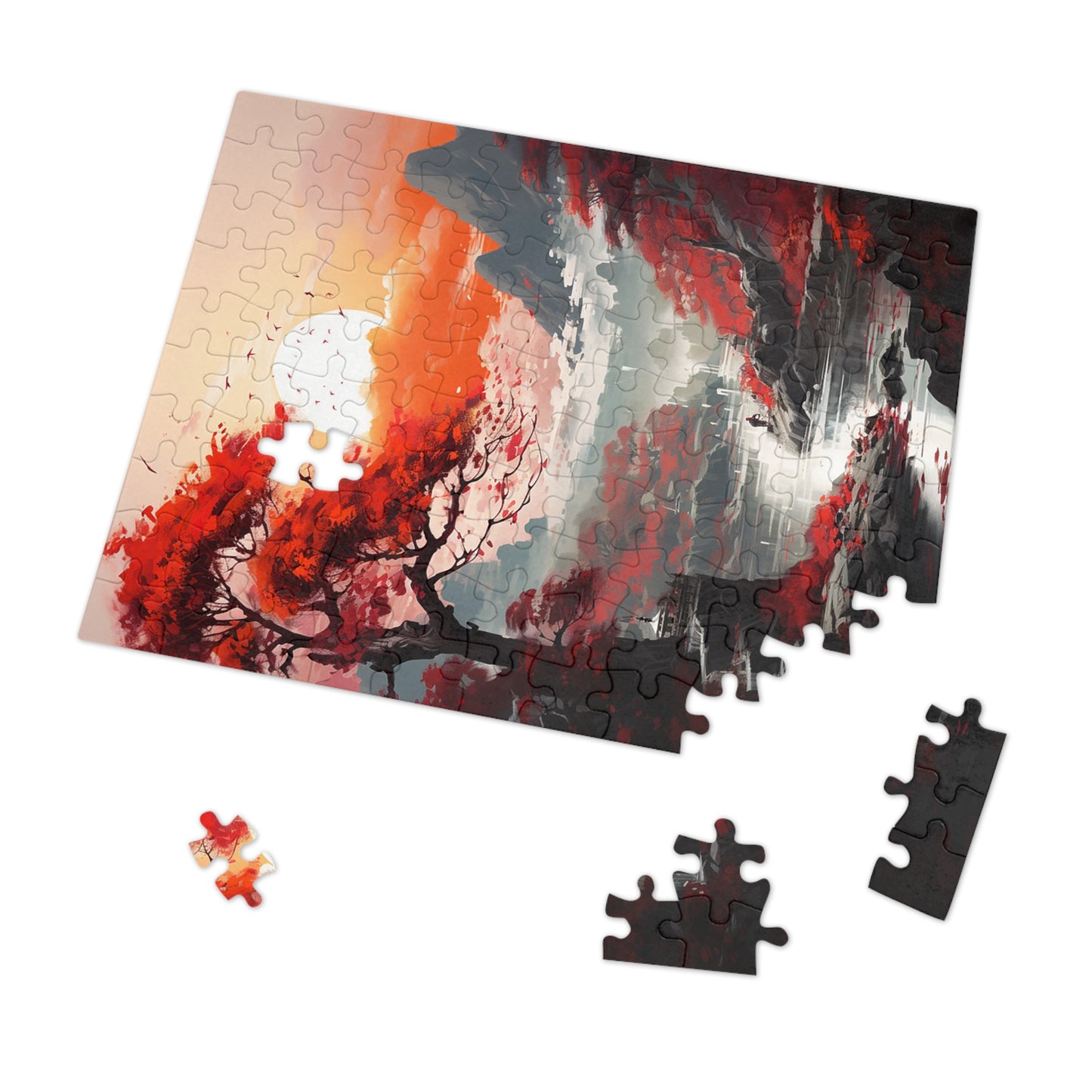 Mountain Stream at Sunset Jigsaw Puzzle (30, 110, 252, 500,1000-Piece)