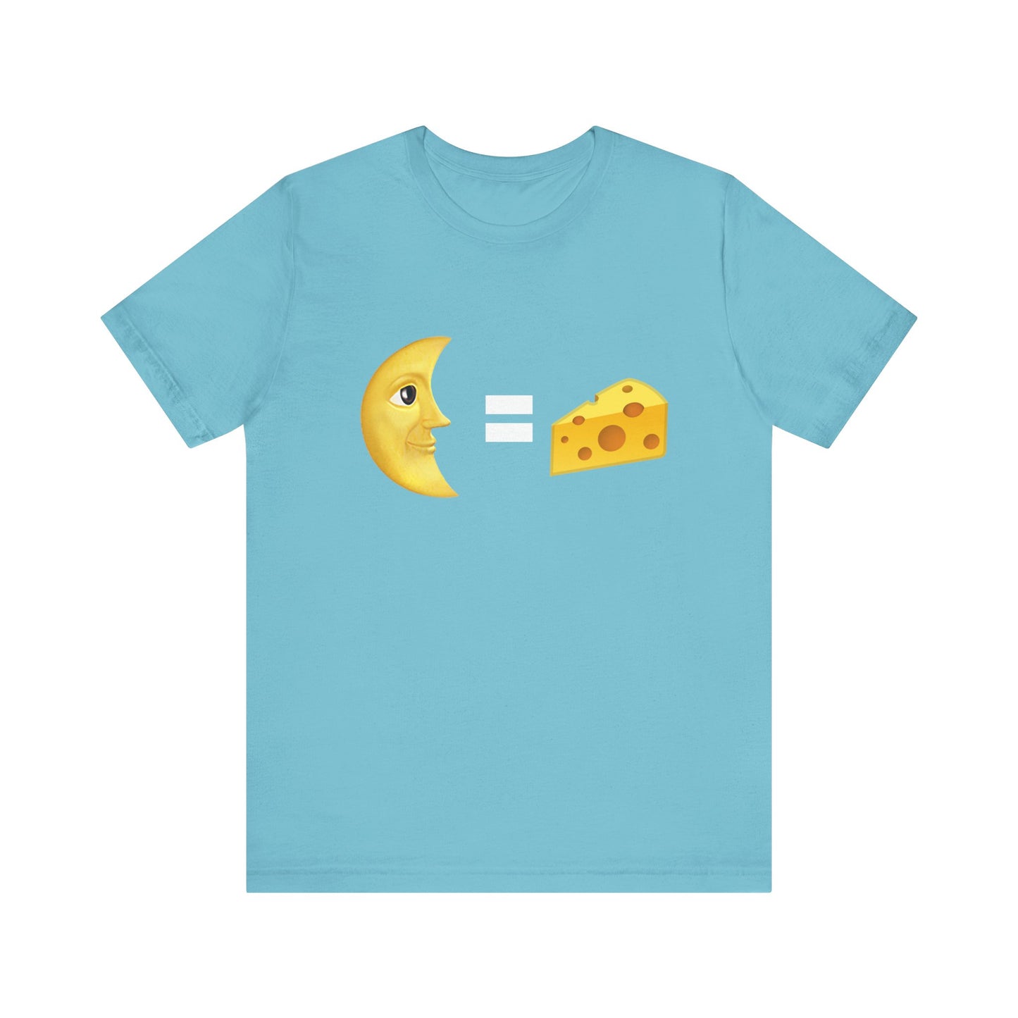 Funny Cheese & Moon Graphic Unisex Tee - Perfect for Food Lovers