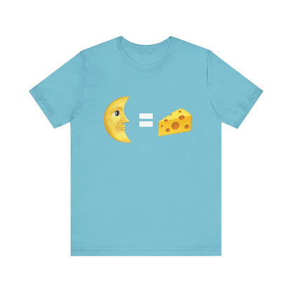 Funny Cheese & Moon Graphic Unisex Tee - Perfect for Food Lovers