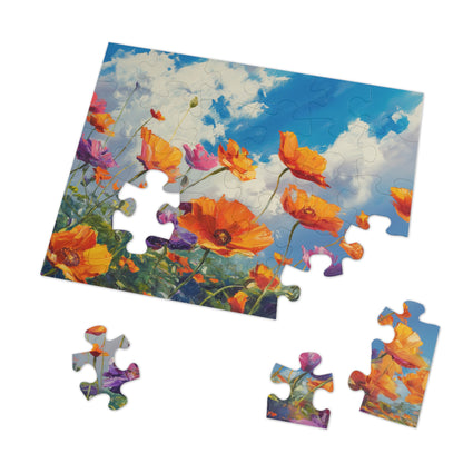 Field of California Poppies  Jigsaw Puzzle (30, 110, 252, 500,1000-Piece)