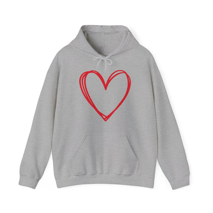 Hand-drawn Heart  Unisex Heavy Blend™ Hooded Sweatshirt