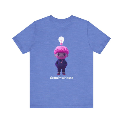 Grandma's House Brain with Light Bulb Design - Unisex Jersey Tee