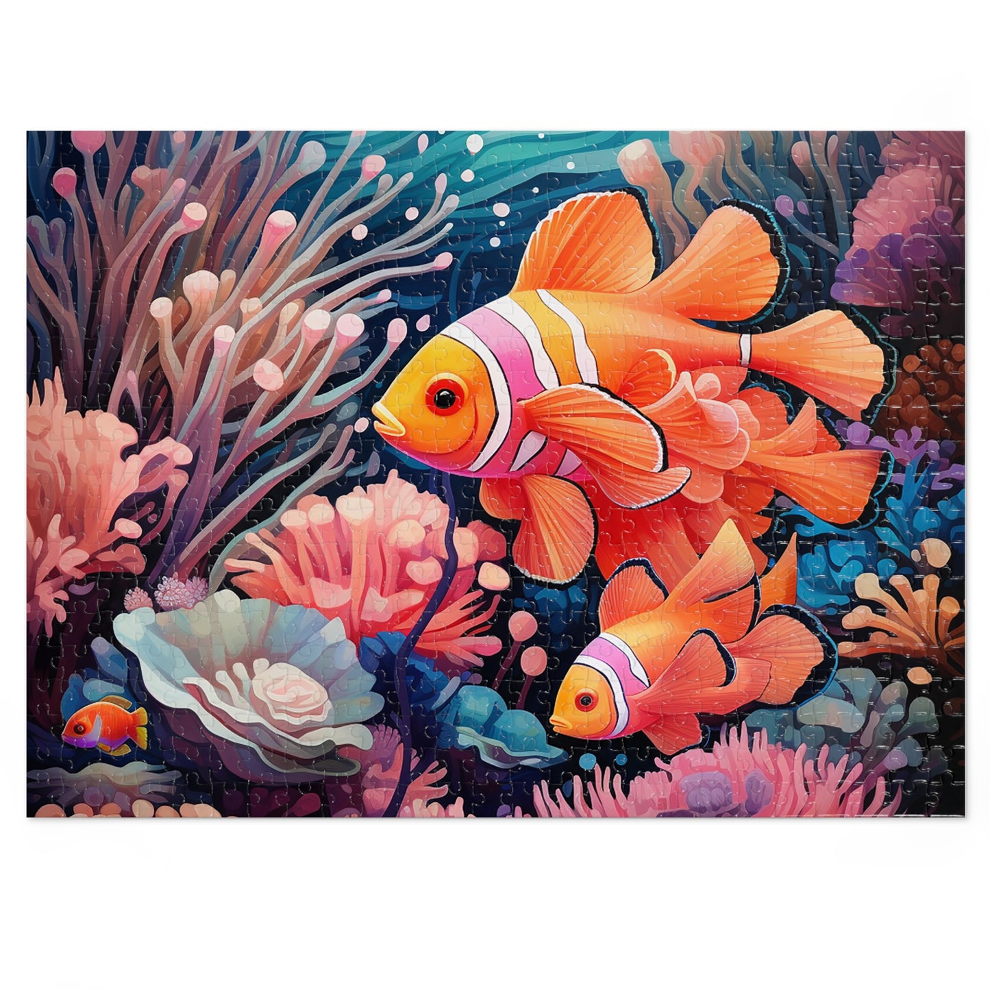 Clown Fish in the Coral Reef  Jigsaw Puzzle (30, 110, 252, 500,1000-Piece)