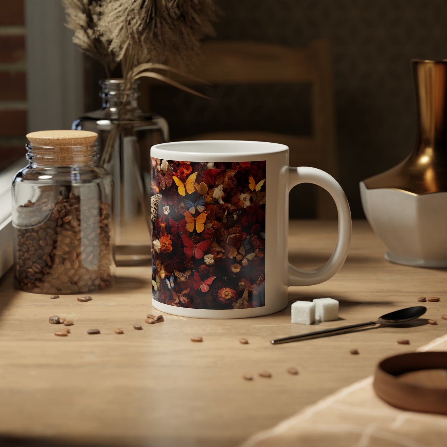 Beautiful Artistic Coffee Mug, Damien Hirst Style Painting, Jumbo Mug, 20oz