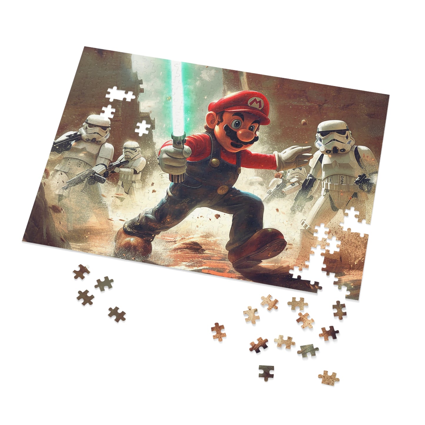 Mario, May the Force Be With Him! Jigsaw Puzzle (30, 110, 252, 500,1000-Piece)