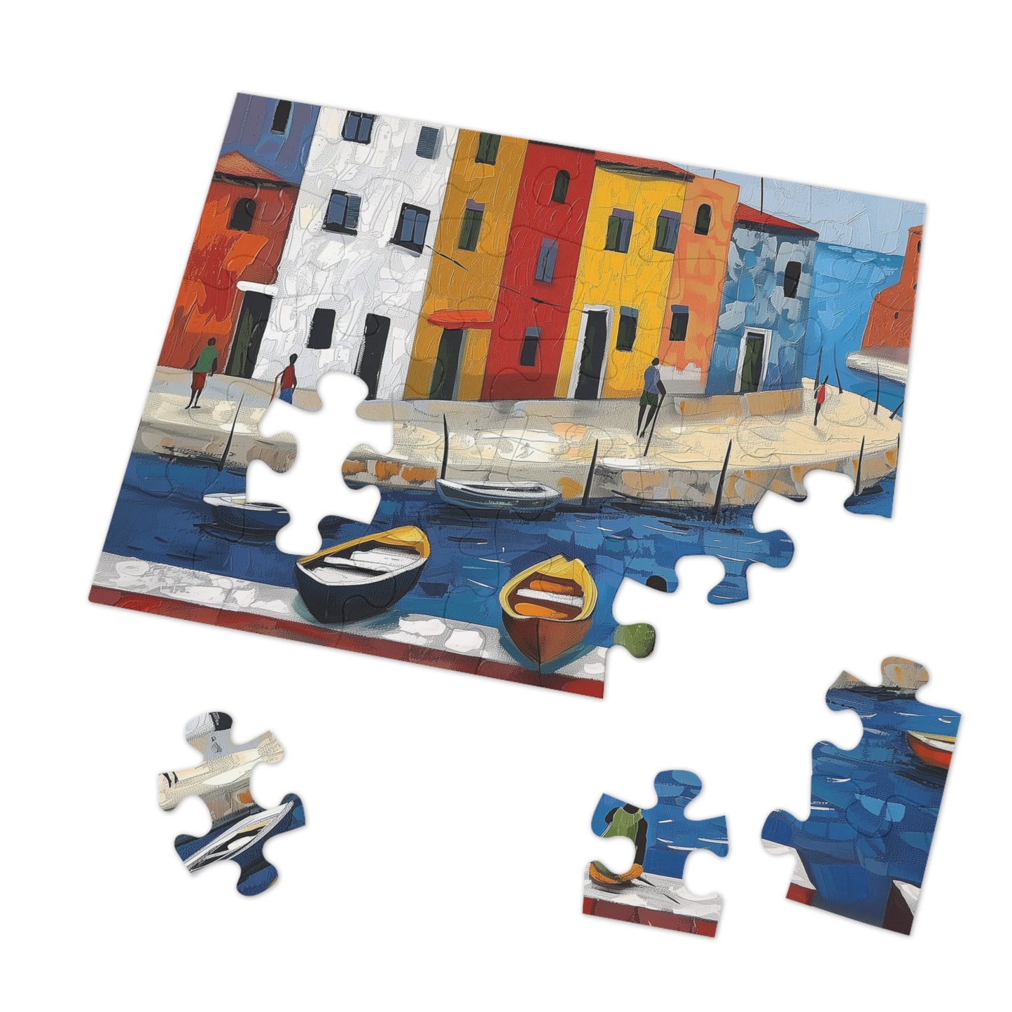 Acrylic Painting of an Italian Village Jigsaw Puzzle (30, 110, 252, 500,1000-Piece)