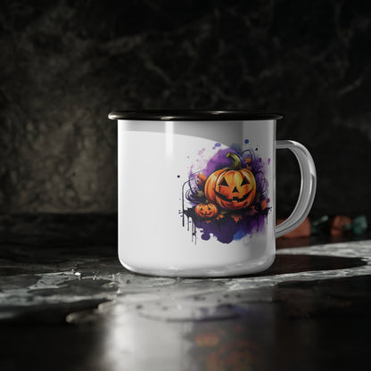 Halloween Pumpkin Enamel Camp Cup