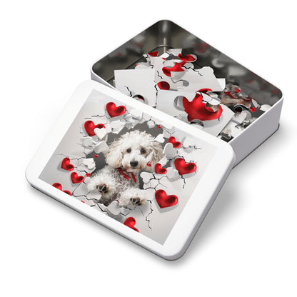 Valentine's Breakout Poodle Jigsaw Puzzle (30, 110, 252, 500,1000-Piece)