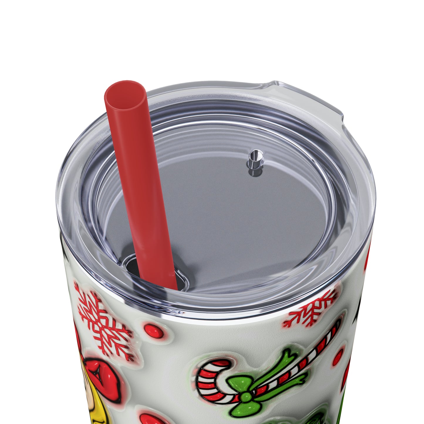 The Grinch Christmas Skinny Tumbler with Straw, 20oz