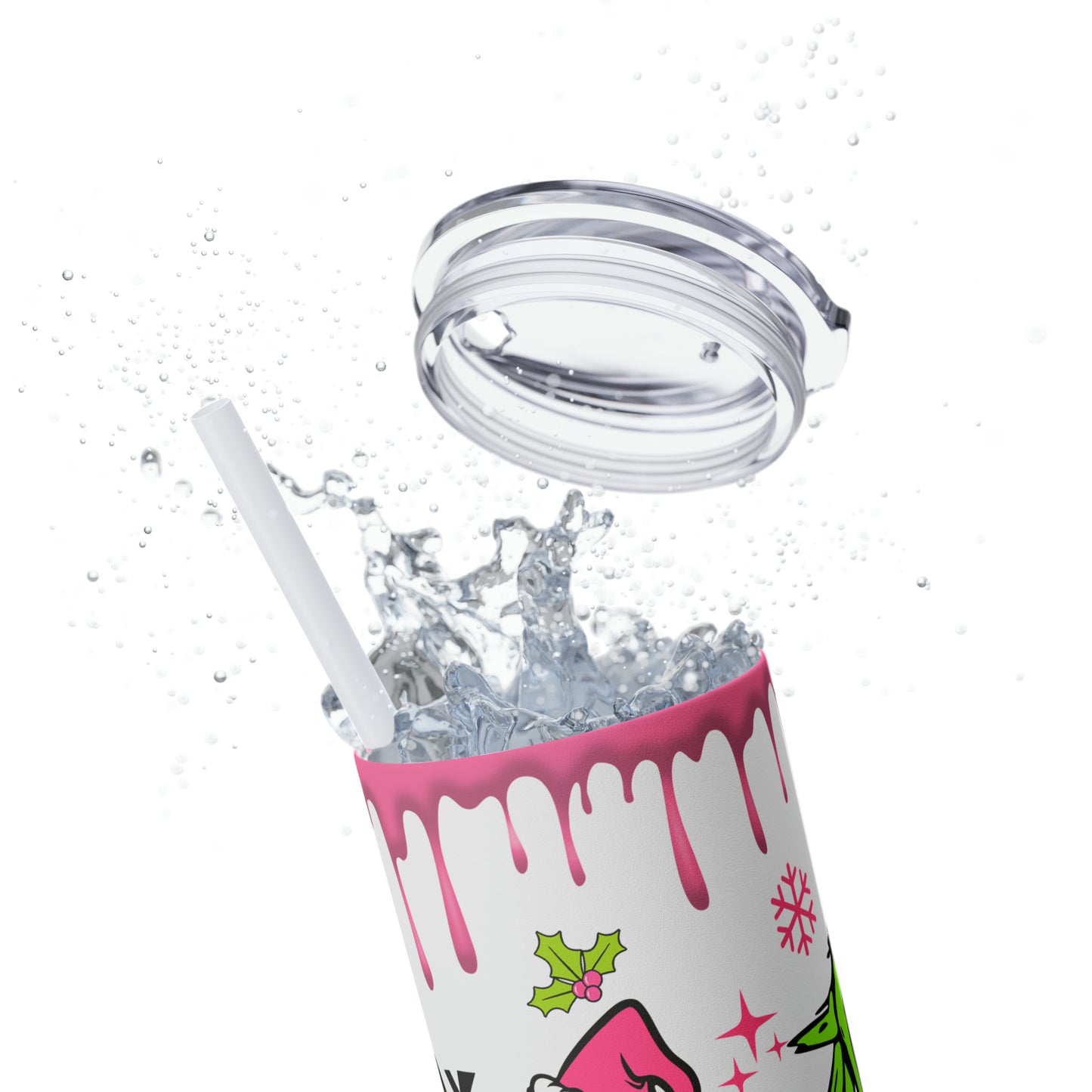 Grinch Daily Schedule  Skinny Tumbler with Straw, 20oz