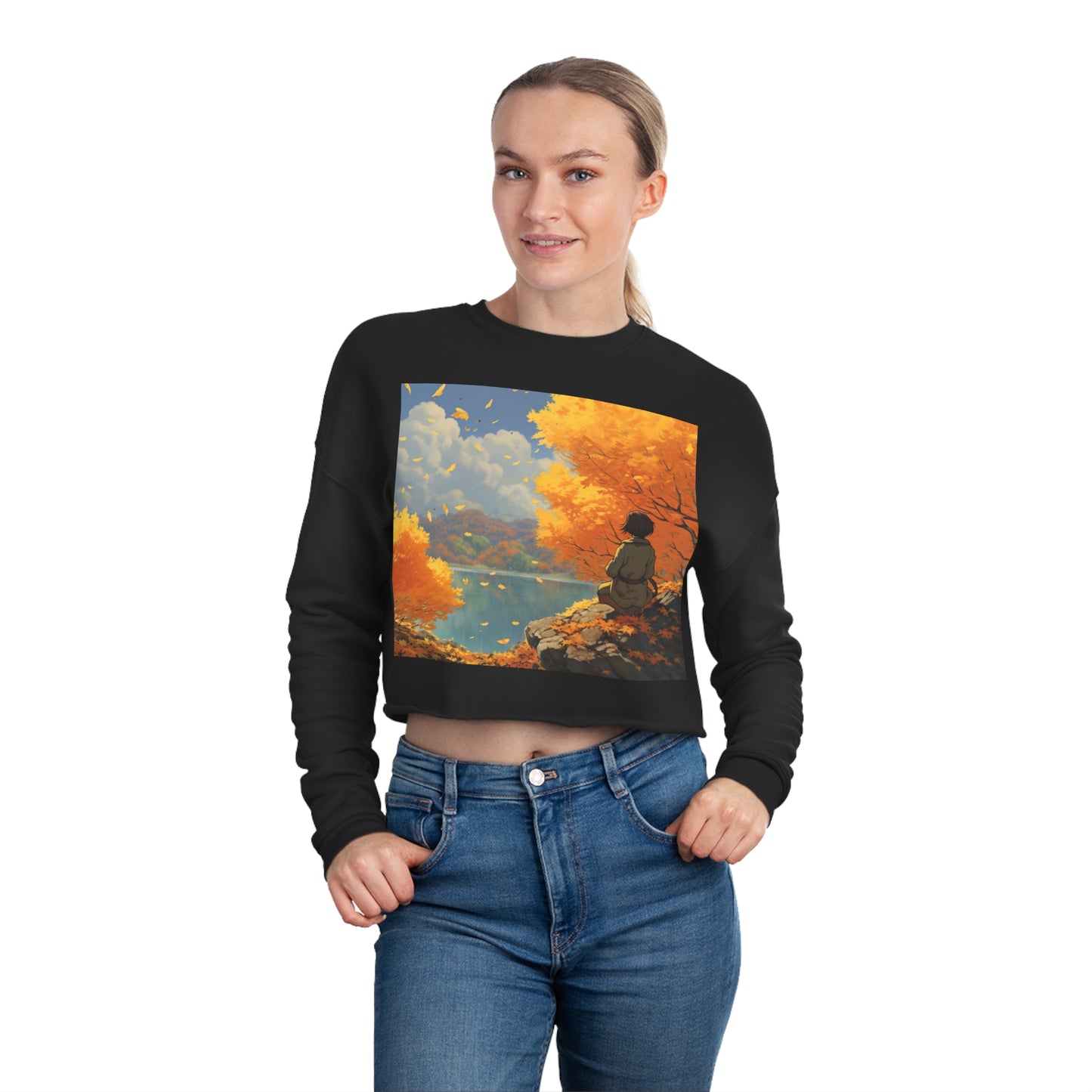 Anime Autumn Women's Cropped Sweatshirt