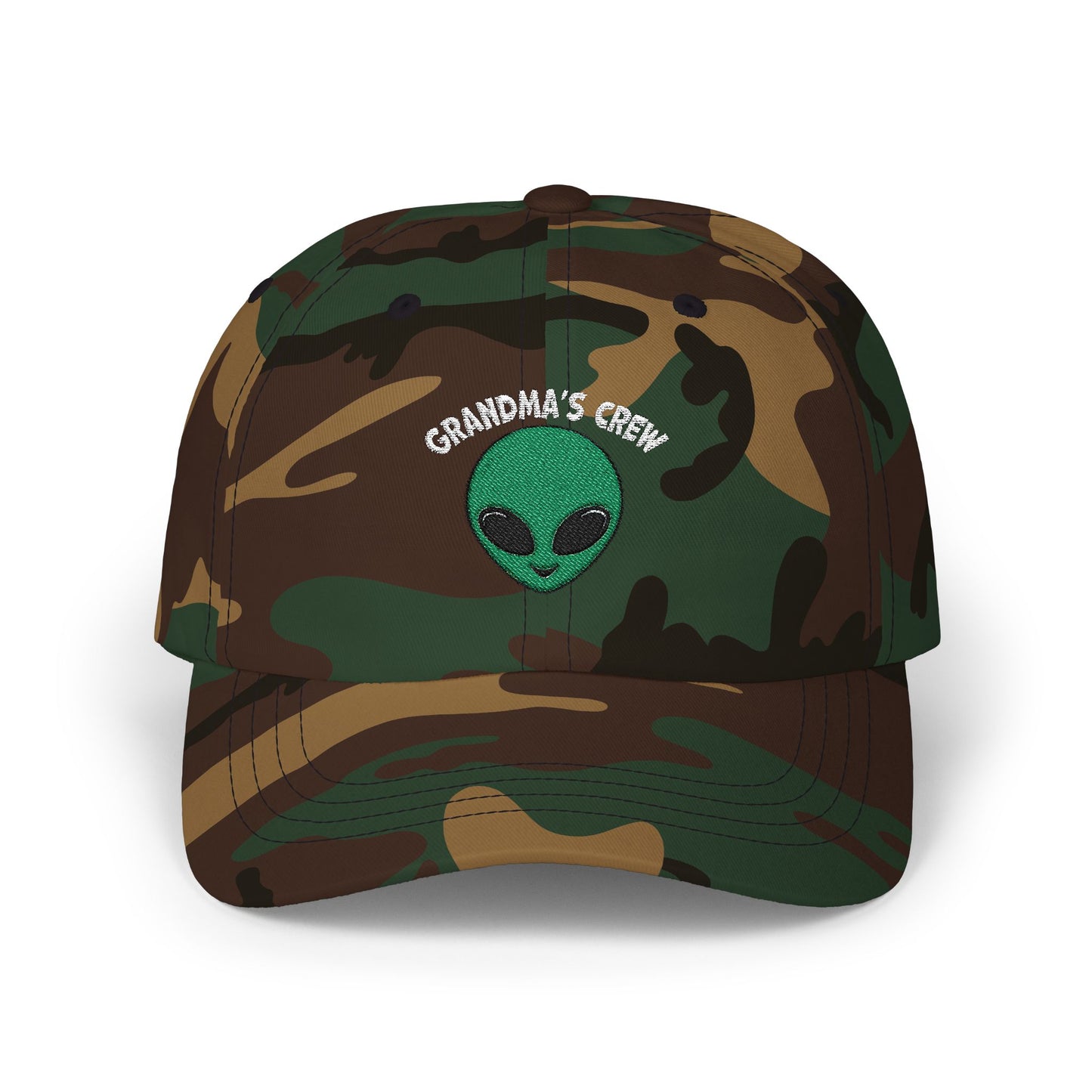 Grandma's Crew Alien Dad Cap - Fun and Casual Embroidered Hat