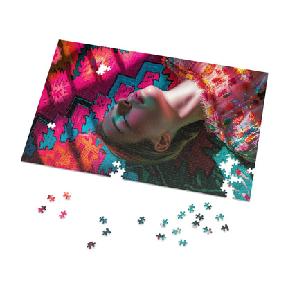 Sleeping with the Colorful Patterns of the Sun Jigsaw Puzzle (30, 110, 252, 500,1000-Piece)