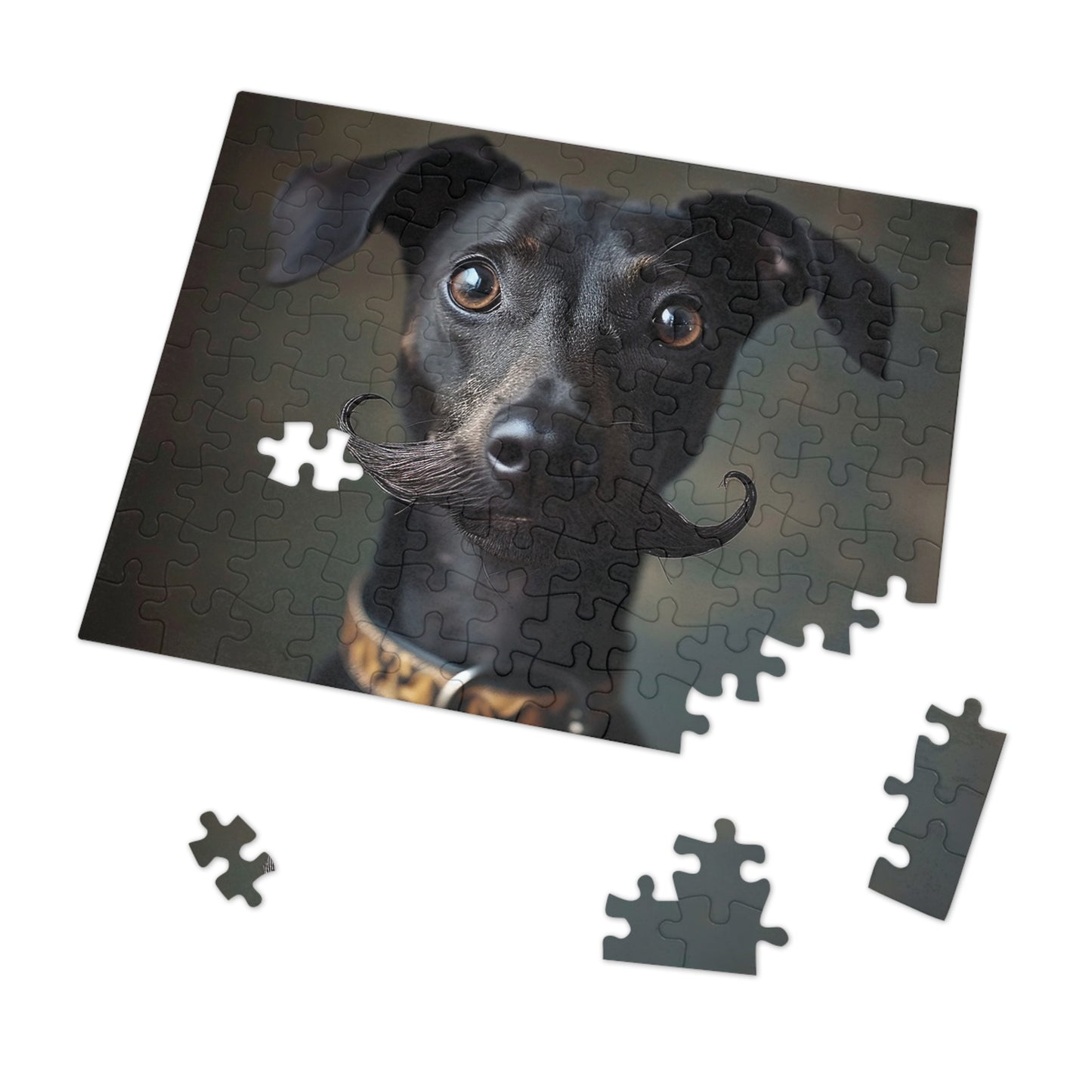 The Handlebar Moustache Dog Jigsaw Puzzle (30, 110, 252, 500,1000-Piece)