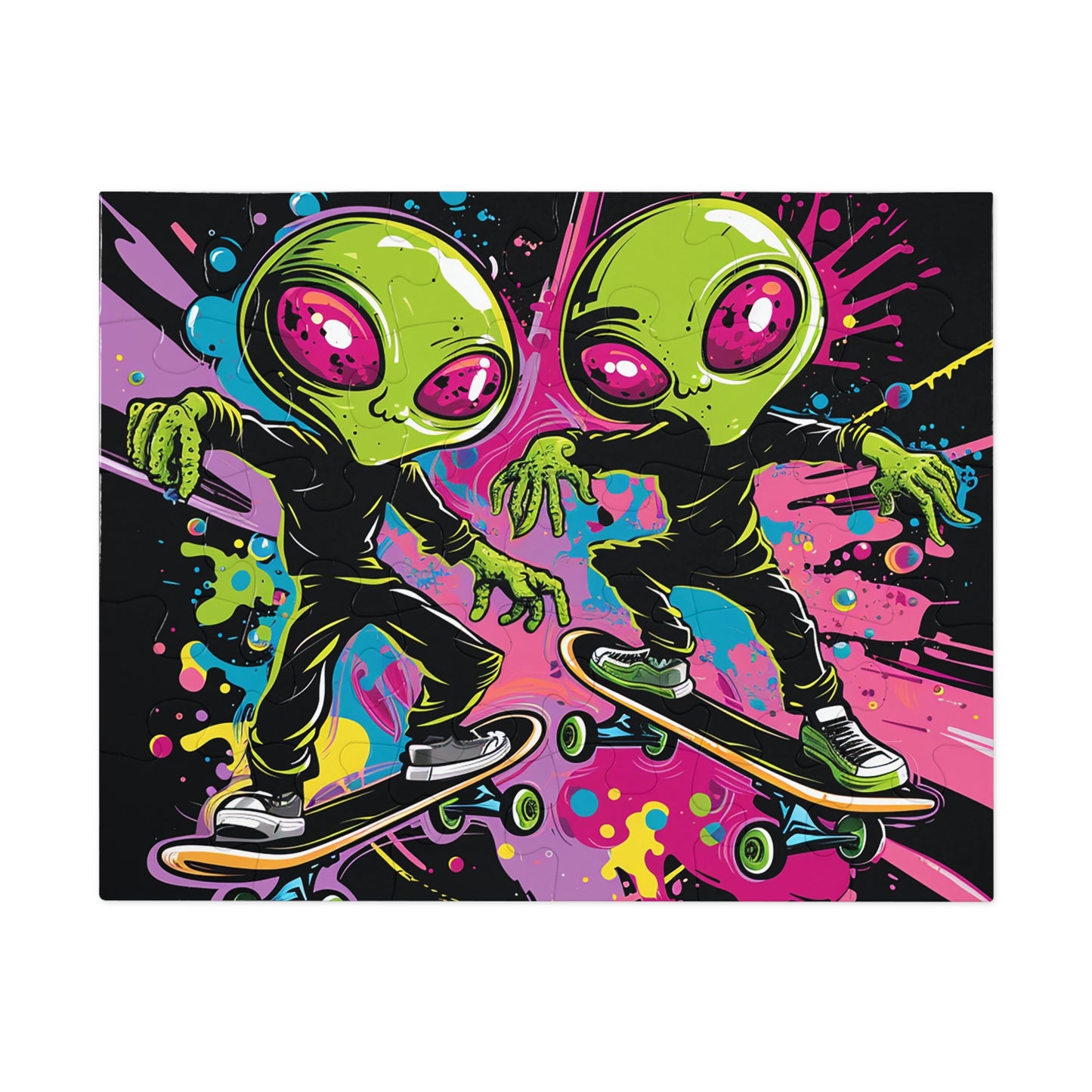 Skateboarding Aliens Jigsaw Puzzle (30, 110, 252, 500,1000-Piece)