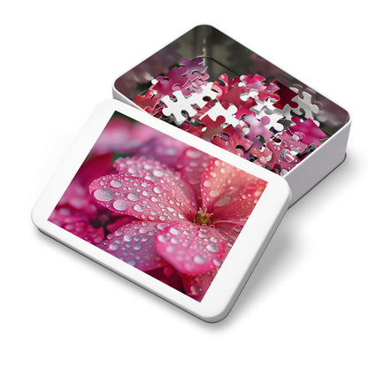 Pretty and Pinky Petals After a Spring Rain Jigsaw Puzzle (30, 110, 252, 500,1000-Piece)